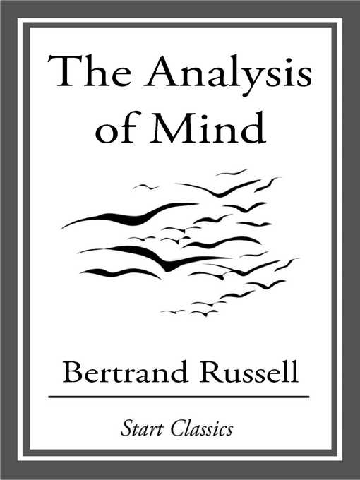 Title details for The Analysis of Mind by Bertrand Russell - Available